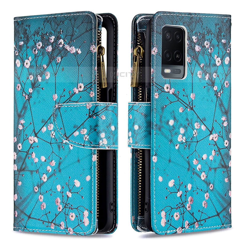 Custodia Portafoglio In Pelle Fantasia Modello Cover con Supporto B04F per Oppo A54 4G