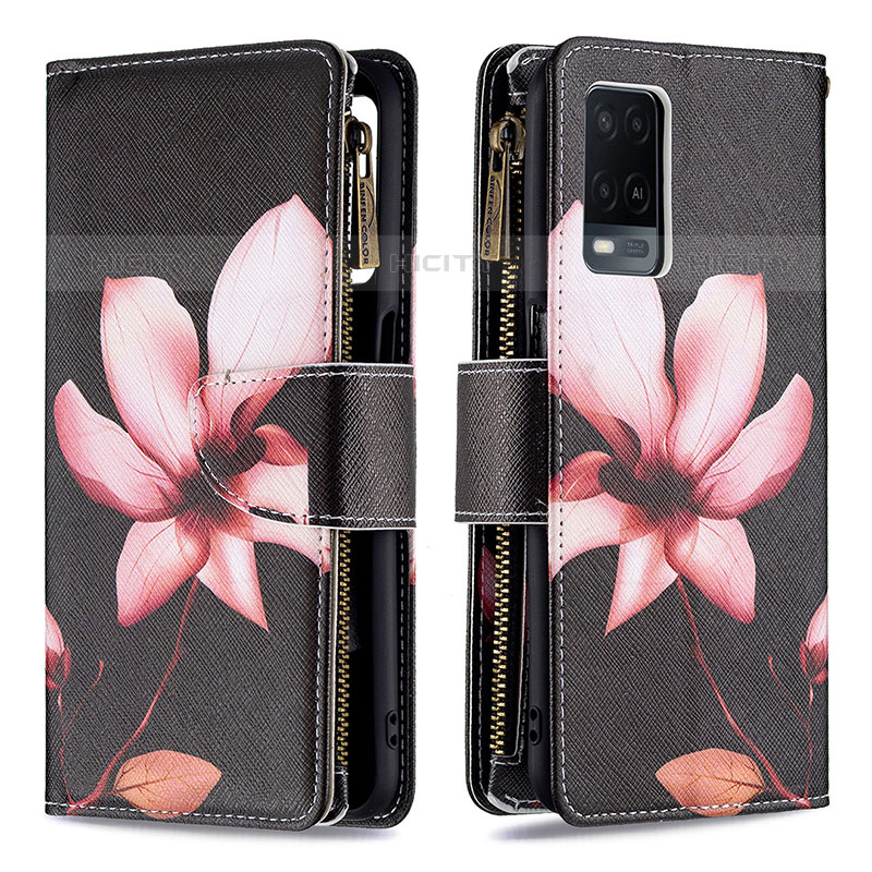 Custodia Portafoglio In Pelle Fantasia Modello Cover con Supporto B04F per Oppo A54 4G