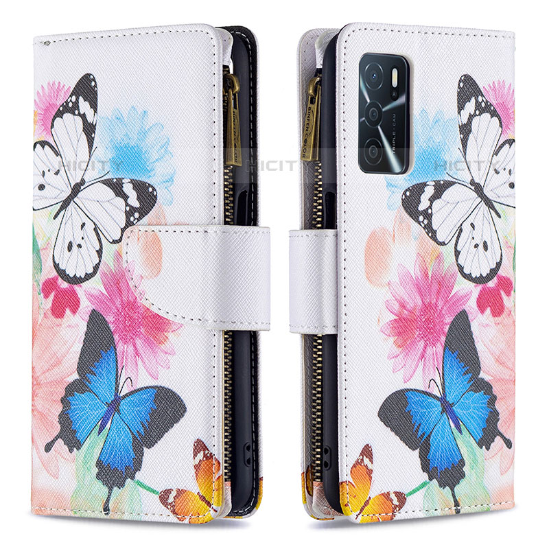 Custodia Portafoglio In Pelle Fantasia Modello Cover con Supporto B04F per Oppo A54s