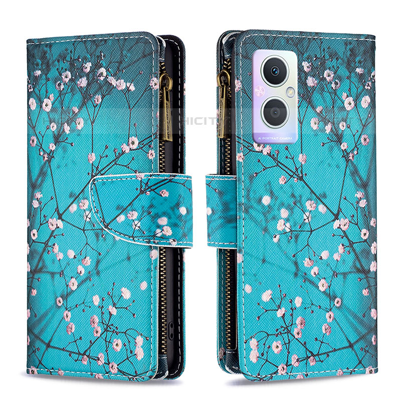 Custodia Portafoglio In Pelle Fantasia Modello Cover con Supporto B04F per Oppo F21 Pro 5G