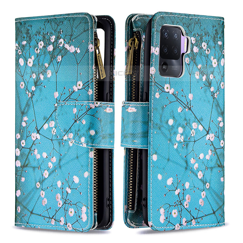 Custodia Portafoglio In Pelle Fantasia Modello Cover con Supporto B04F per Oppo Reno5 F