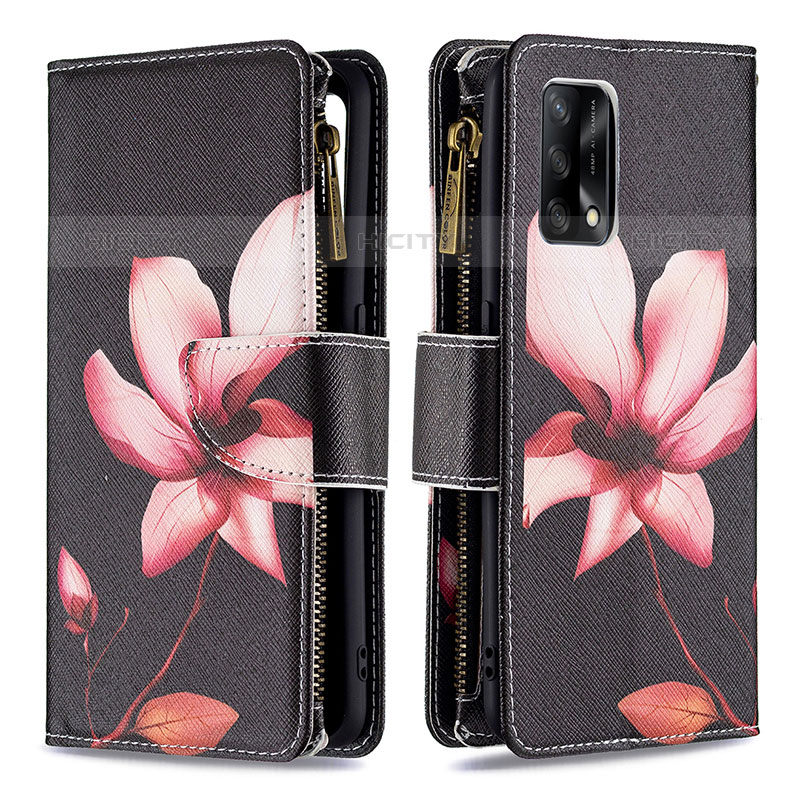 Custodia Portafoglio In Pelle Fantasia Modello Cover con Supporto B04F per Oppo Reno6 Lite