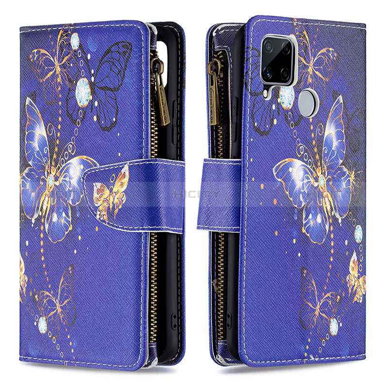 Custodia Portafoglio In Pelle Fantasia Modello Cover con Supporto B04F per Realme 7i RMX2193