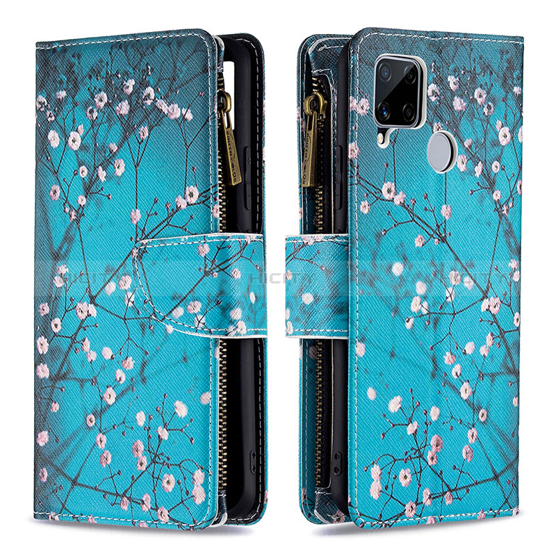 Custodia Portafoglio In Pelle Fantasia Modello Cover con Supporto B04F per Realme 7i RMX2193