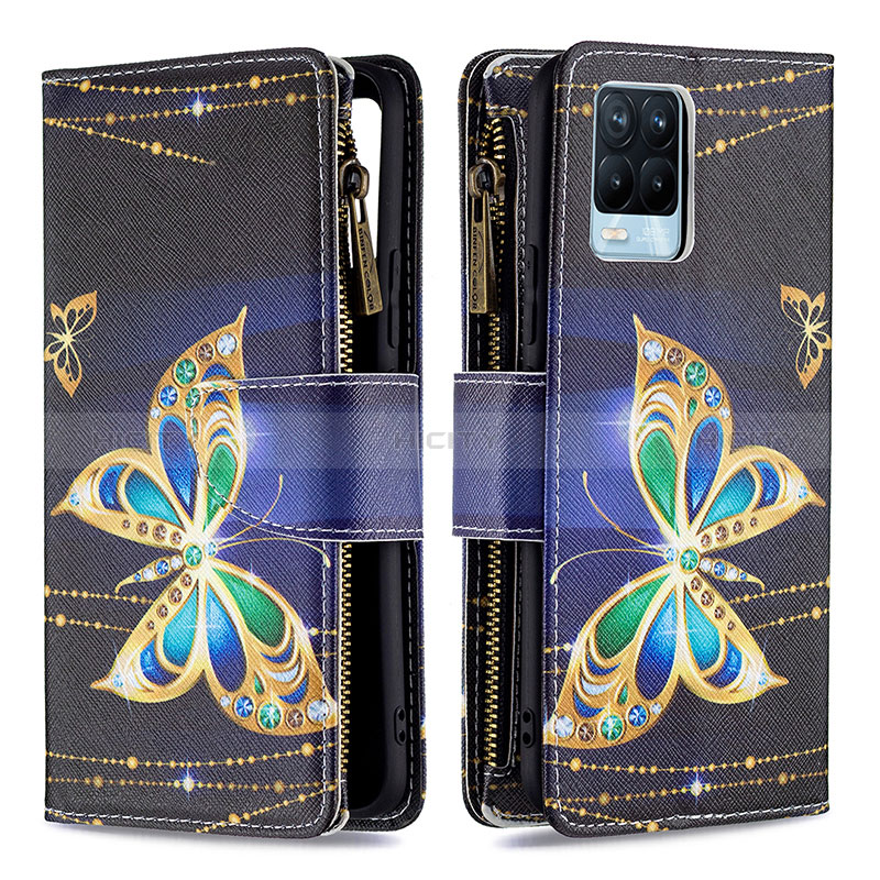 Custodia Portafoglio In Pelle Fantasia Modello Cover con Supporto B04F per Realme 8 4G