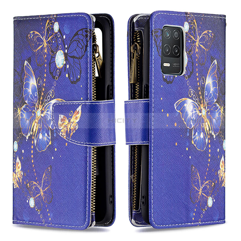 Custodia Portafoglio In Pelle Fantasia Modello Cover con Supporto B04F per Realme 8 5G