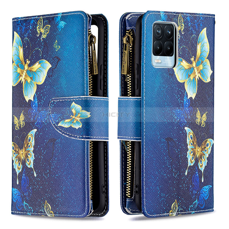 Custodia Portafoglio In Pelle Fantasia Modello Cover con Supporto B04F per Realme 8 Pro