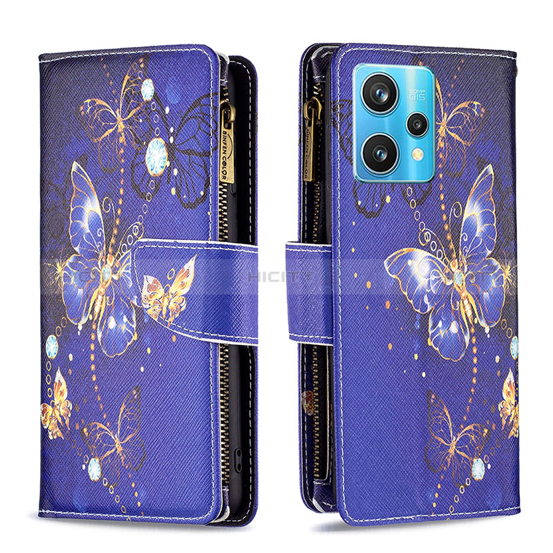 Custodia Portafoglio In Pelle Fantasia Modello Cover con Supporto B04F per Realme 9 4G