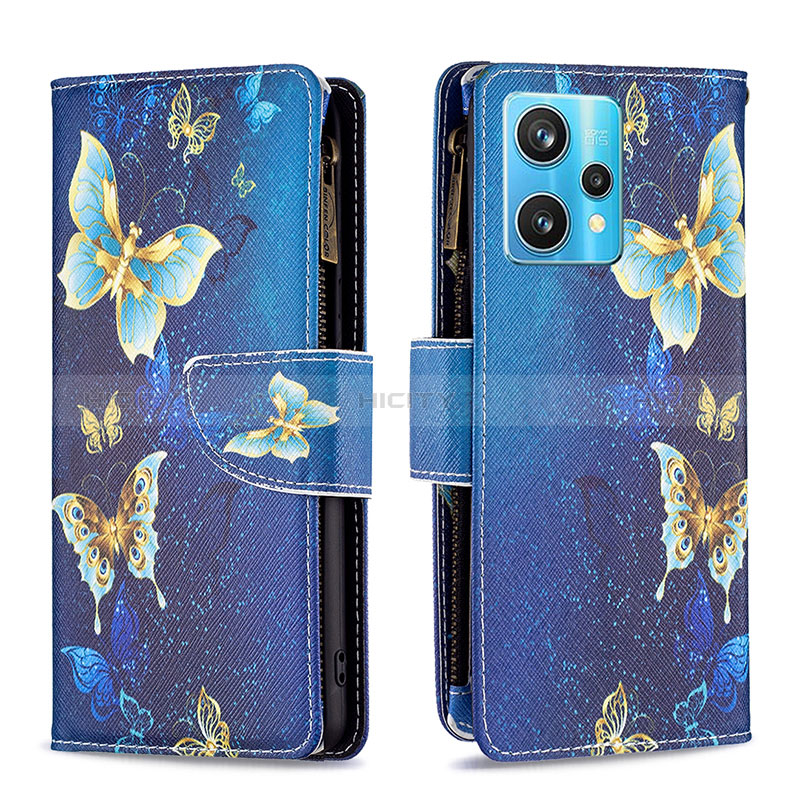 Custodia Portafoglio In Pelle Fantasia Modello Cover con Supporto B04F per Realme 9 4G