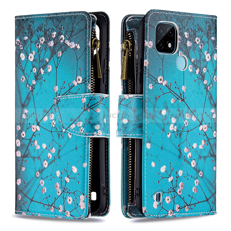 Custodia Portafoglio In Pelle Fantasia Modello Cover con Supporto B04F per Realme C21