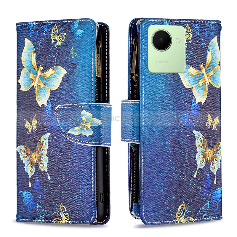 Custodia Portafoglio In Pelle Fantasia Modello Cover con Supporto B04F per Realme C30