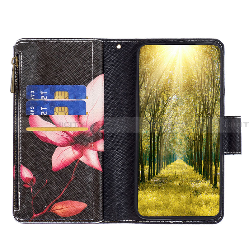 Custodia Portafoglio In Pelle Fantasia Modello Cover con Supporto B04F per Samsung Galaxy A05