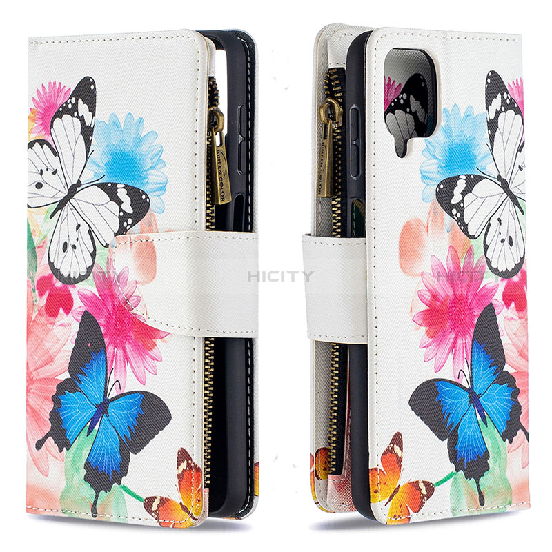 Custodia Portafoglio In Pelle Fantasia Modello Cover con Supporto B04F per Samsung Galaxy A12 5G Colorato