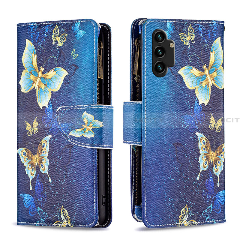 Custodia Portafoglio In Pelle Fantasia Modello Cover con Supporto B04F per Samsung Galaxy A13 4G