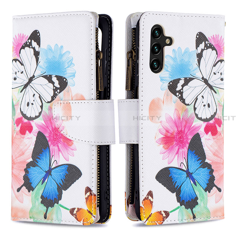 Custodia Portafoglio In Pelle Fantasia Modello Cover con Supporto B04F per Samsung Galaxy A13 5G Colorato