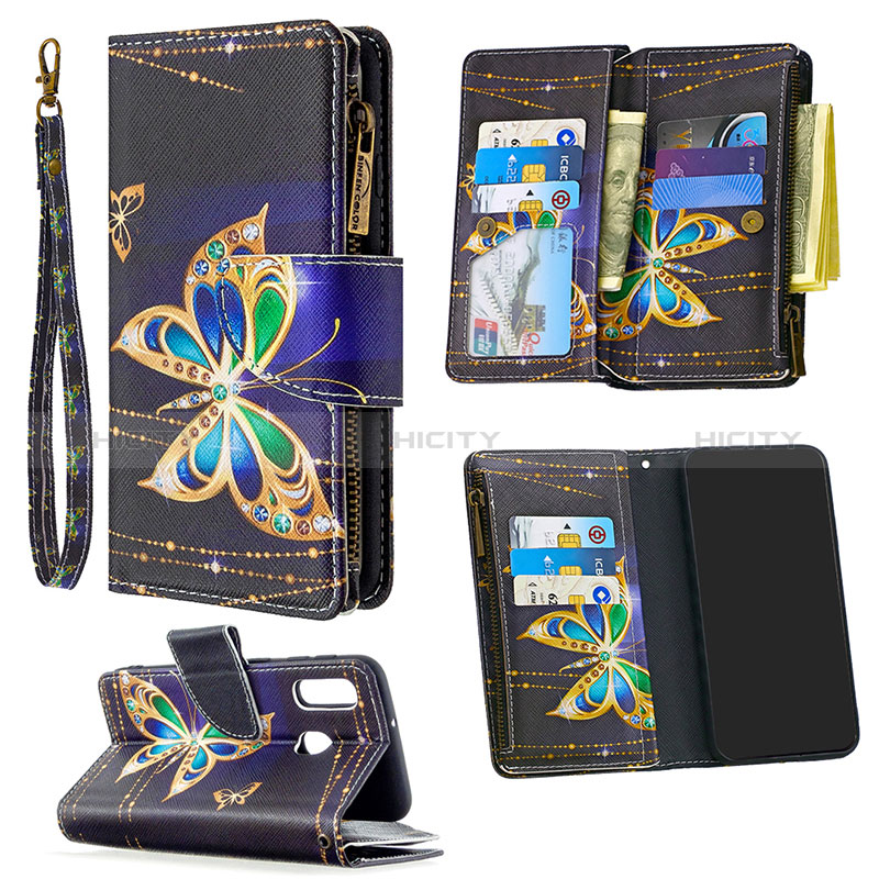 Custodia Portafoglio In Pelle Fantasia Modello Cover con Supporto B04F per Samsung Galaxy A20e