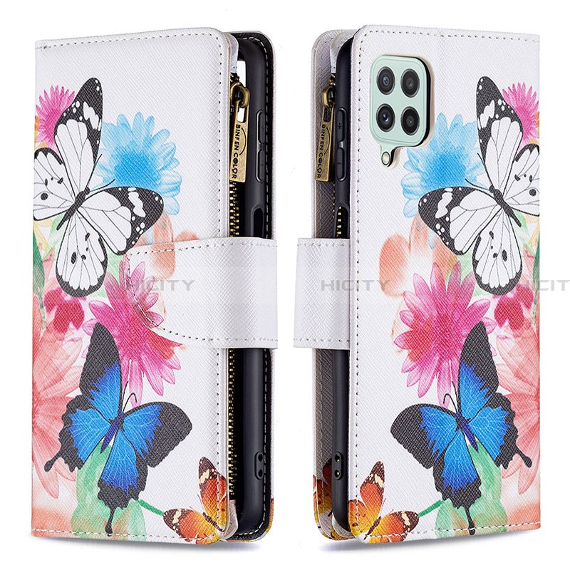 Custodia Portafoglio In Pelle Fantasia Modello Cover con Supporto B04F per Samsung Galaxy A22 4G