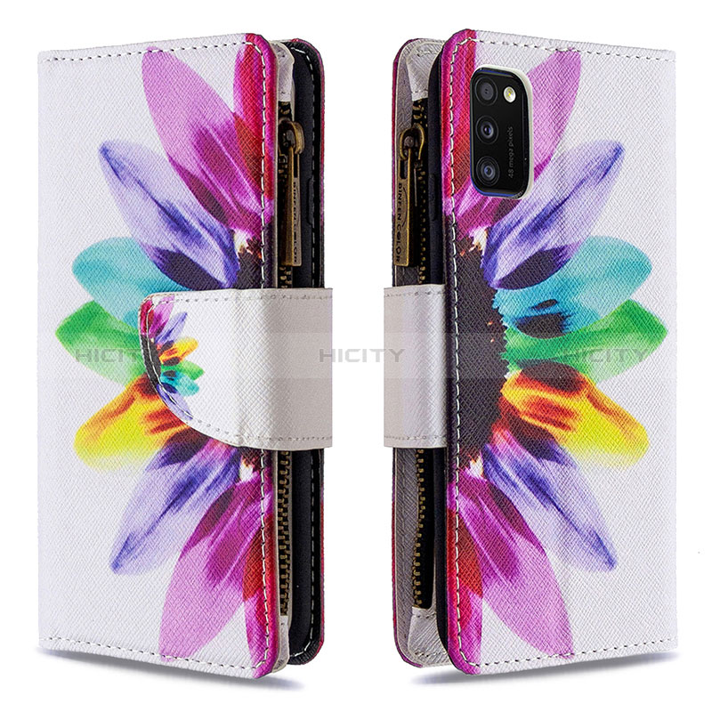 Custodia Portafoglio In Pelle Fantasia Modello Cover con Supporto B04F per Samsung Galaxy A41