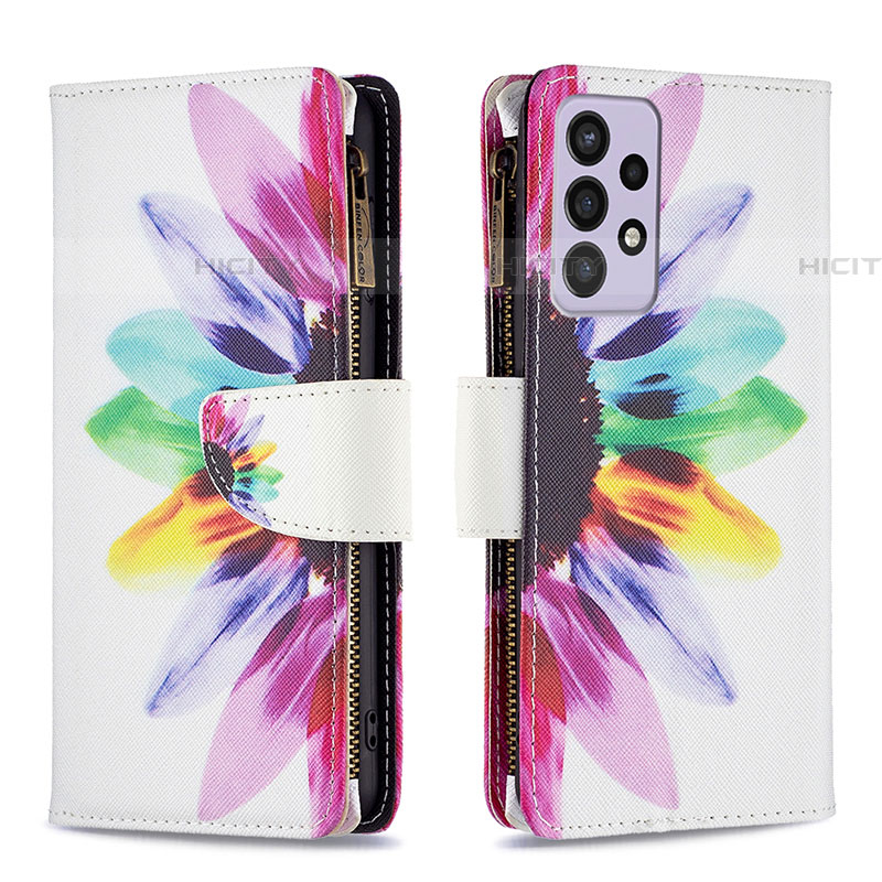 Custodia Portafoglio In Pelle Fantasia Modello Cover con Supporto B04F per Samsung Galaxy A73 5G