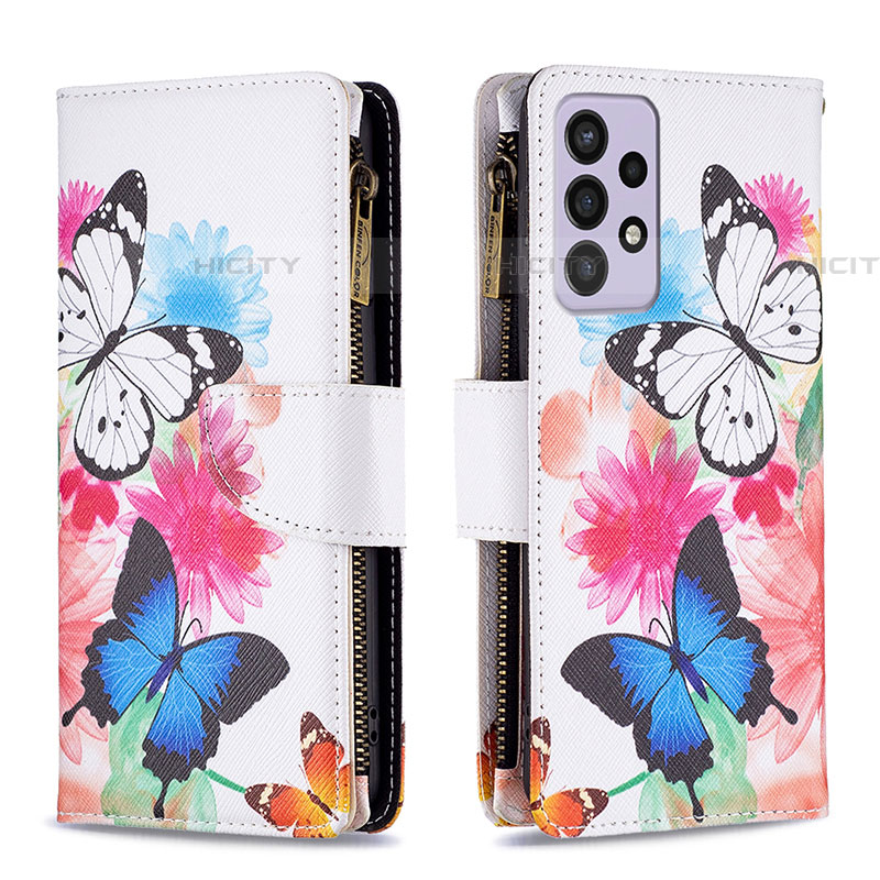 Custodia Portafoglio In Pelle Fantasia Modello Cover con Supporto B04F per Samsung Galaxy A73 5G Colorato