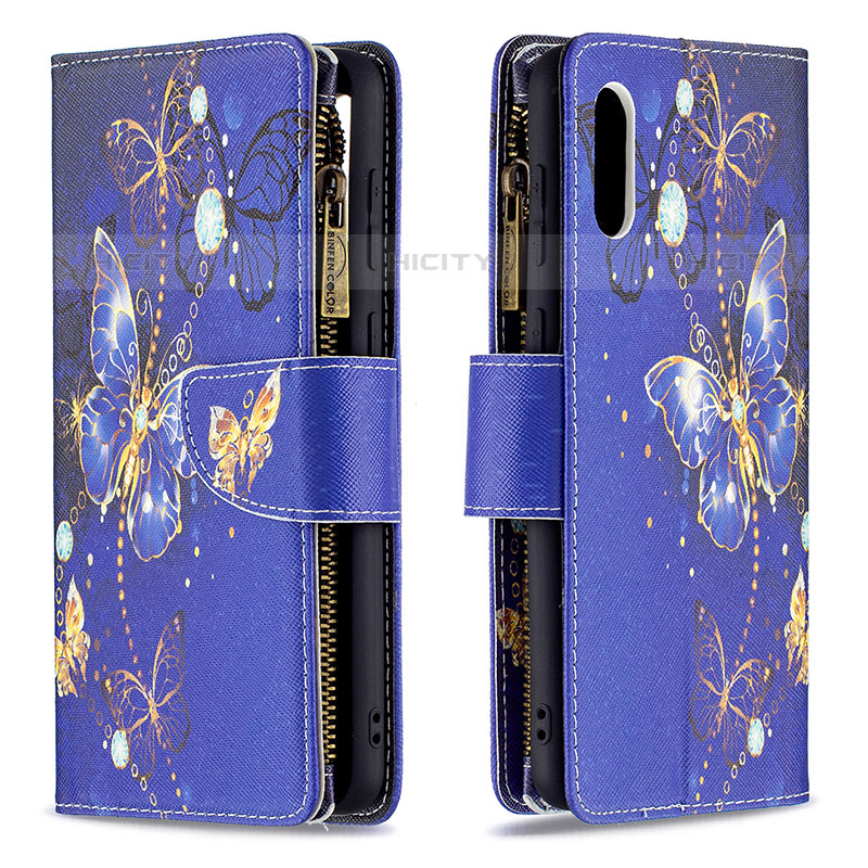 Custodia Portafoglio In Pelle Fantasia Modello Cover con Supporto B04F per Samsung Galaxy M02