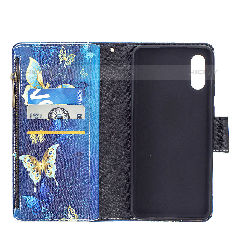 Custodia Portafoglio In Pelle Fantasia Modello Cover con Supporto B04F per Samsung Galaxy M02