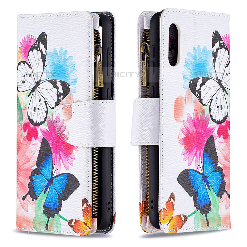 Custodia Portafoglio In Pelle Fantasia Modello Cover con Supporto B04F per Samsung Galaxy M02