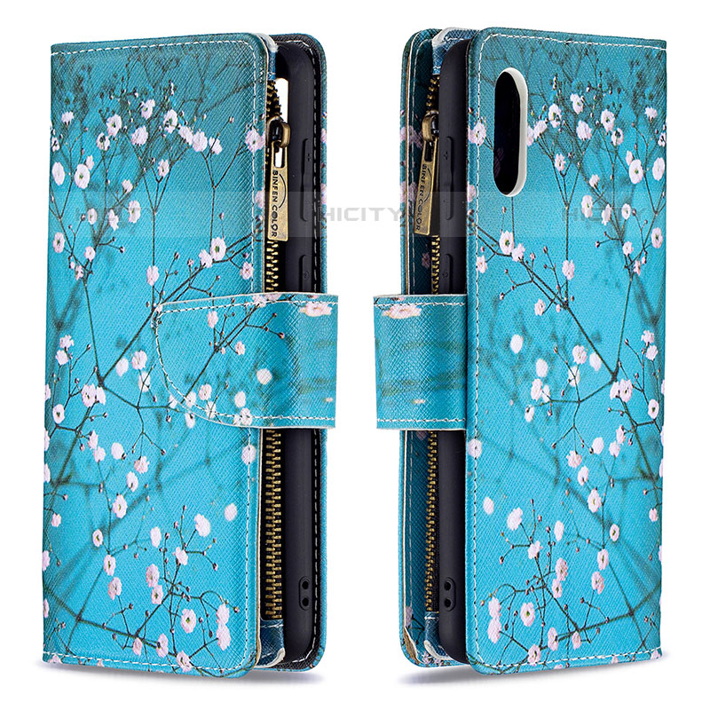 Custodia Portafoglio In Pelle Fantasia Modello Cover con Supporto B04F per Samsung Galaxy M02