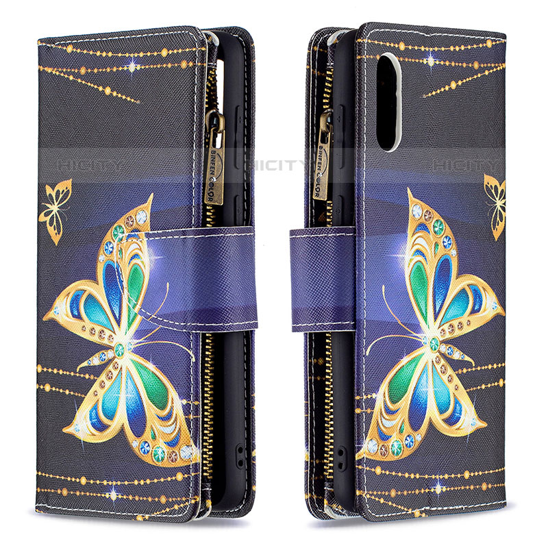 Custodia Portafoglio In Pelle Fantasia Modello Cover con Supporto B04F per Samsung Galaxy M02