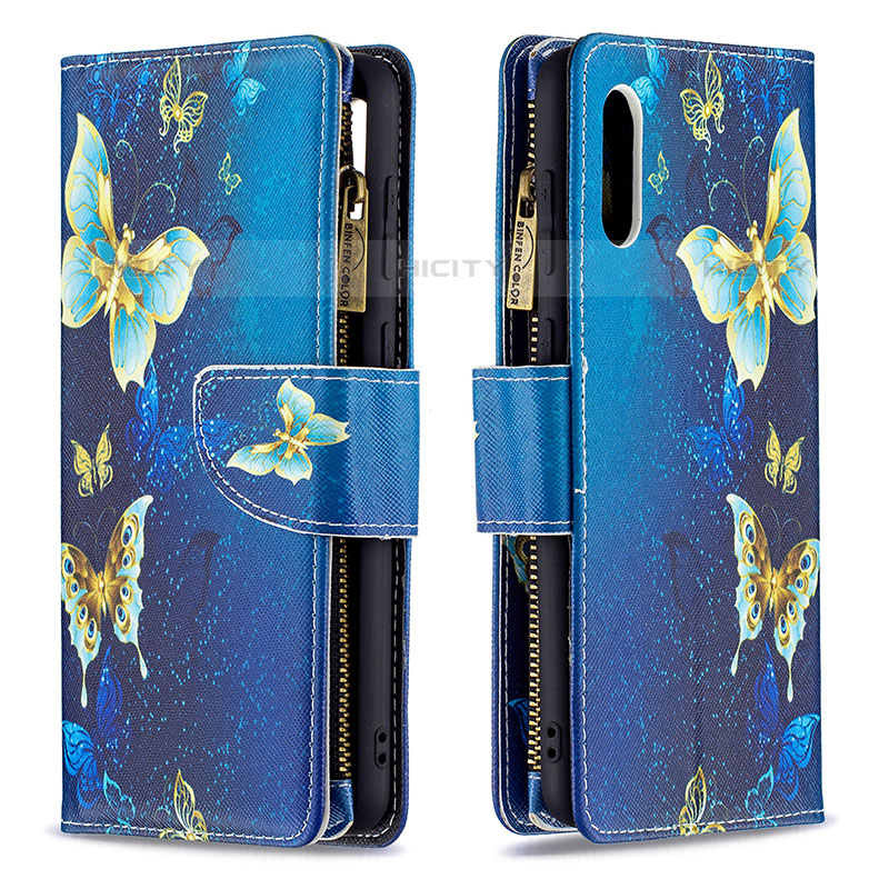 Custodia Portafoglio In Pelle Fantasia Modello Cover con Supporto B04F per Samsung Galaxy M02