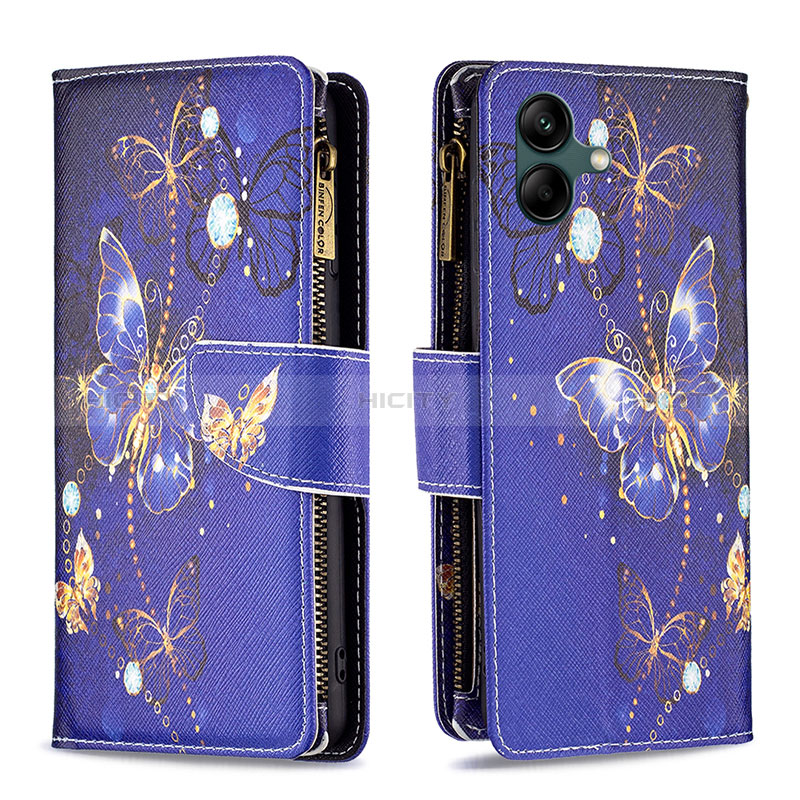 Custodia Portafoglio In Pelle Fantasia Modello Cover con Supporto B04F per Samsung Galaxy M04