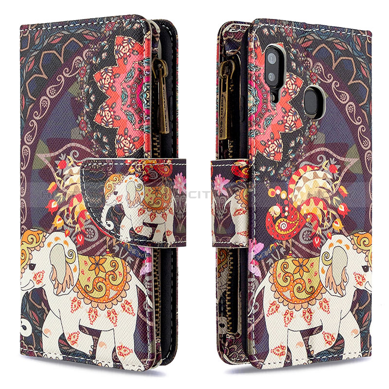 Custodia Portafoglio In Pelle Fantasia Modello Cover con Supporto B04F per Samsung Galaxy M10S