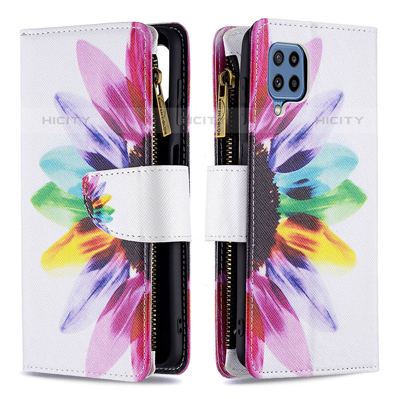 Custodia Portafoglio In Pelle Fantasia Modello Cover con Supporto B04F per Samsung Galaxy M32 4G