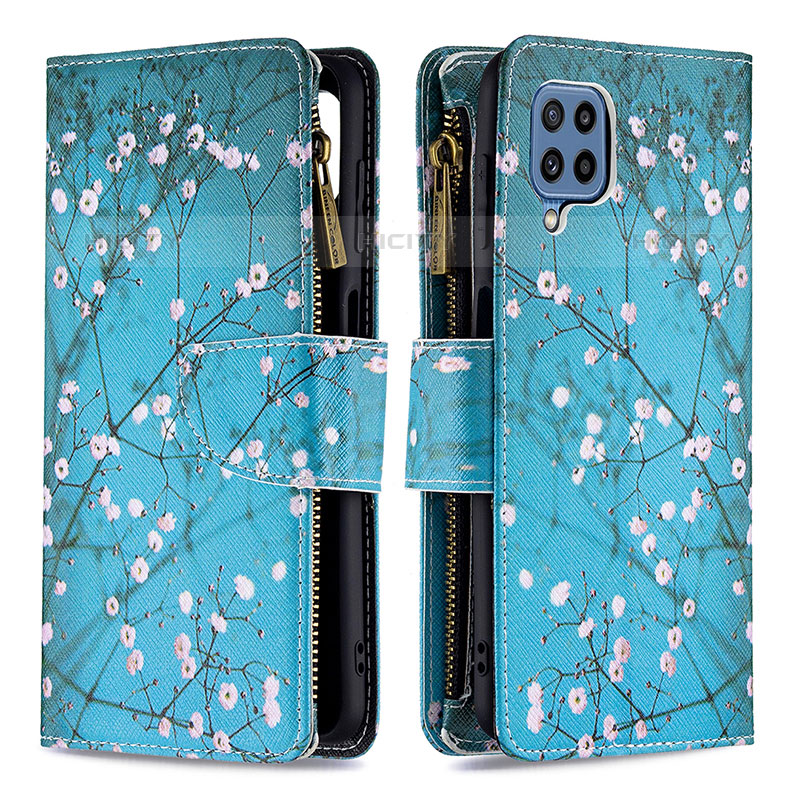 Custodia Portafoglio In Pelle Fantasia Modello Cover con Supporto B04F per Samsung Galaxy M32 4G