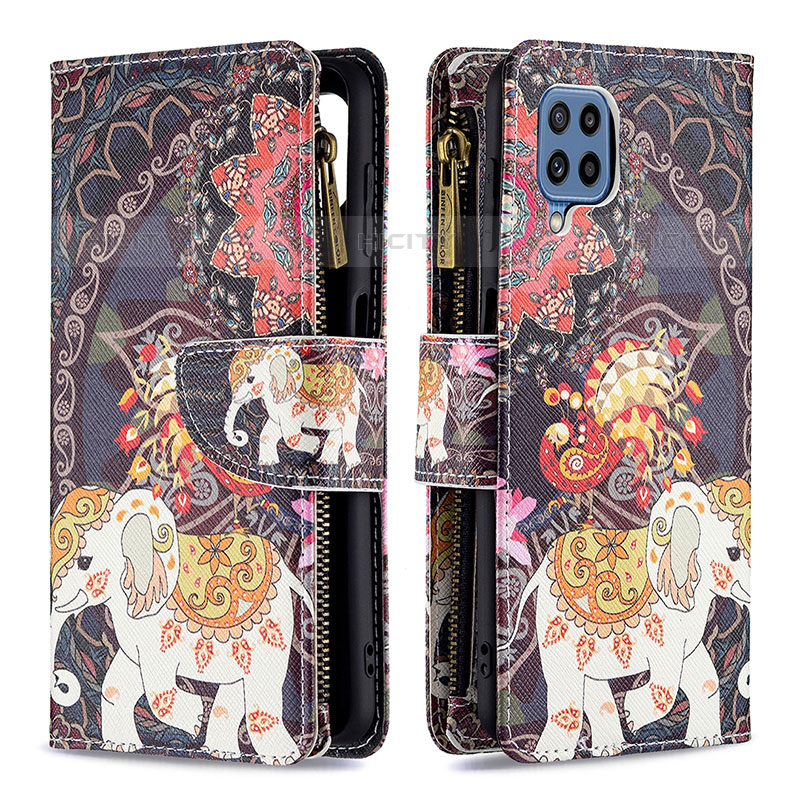 Custodia Portafoglio In Pelle Fantasia Modello Cover con Supporto B04F per Samsung Galaxy M32 4G