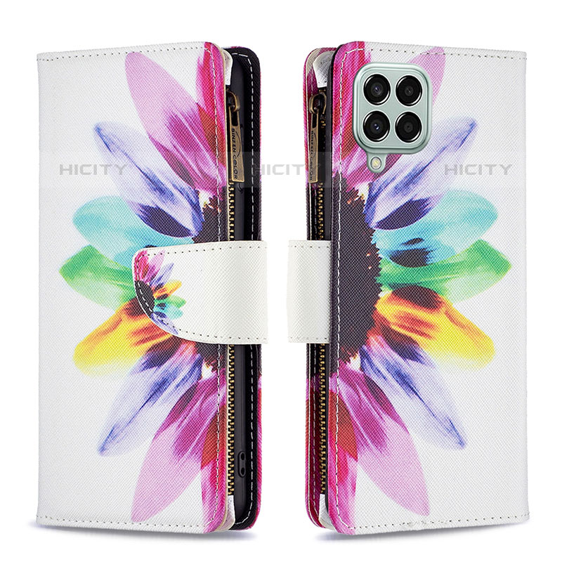 Custodia Portafoglio In Pelle Fantasia Modello Cover con Supporto B04F per Samsung Galaxy M33 5G