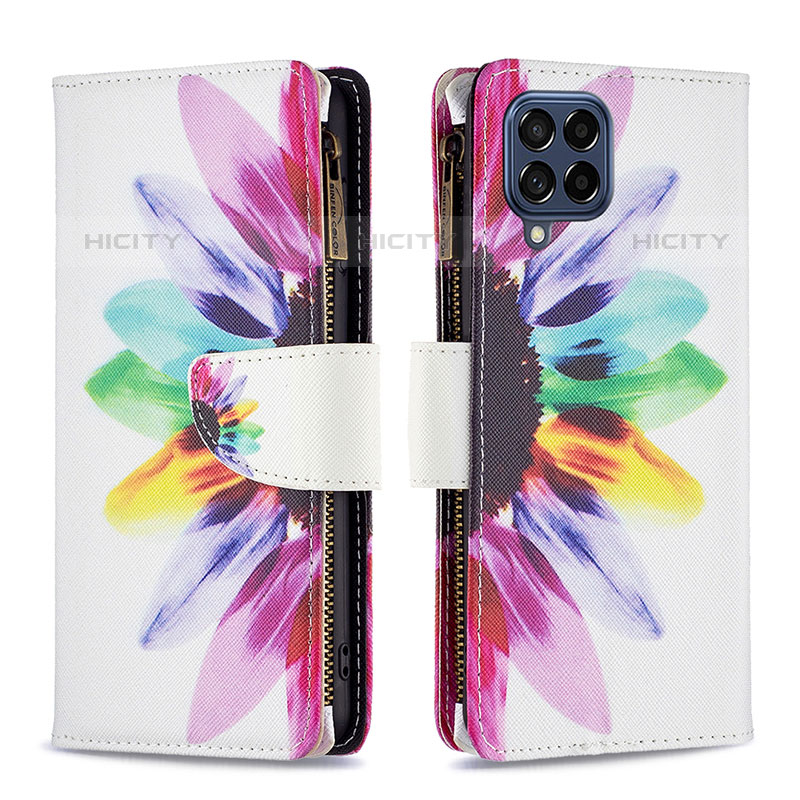 Custodia Portafoglio In Pelle Fantasia Modello Cover con Supporto B04F per Samsung Galaxy M53 5G