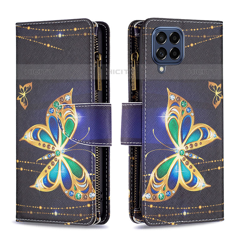 Custodia Portafoglio In Pelle Fantasia Modello Cover con Supporto B04F per Samsung Galaxy M53 5G