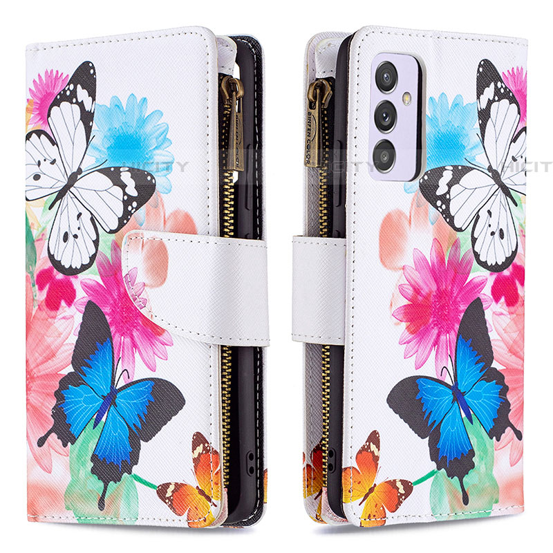 Custodia Portafoglio In Pelle Fantasia Modello Cover con Supporto B04F per Samsung Galaxy M54 5G