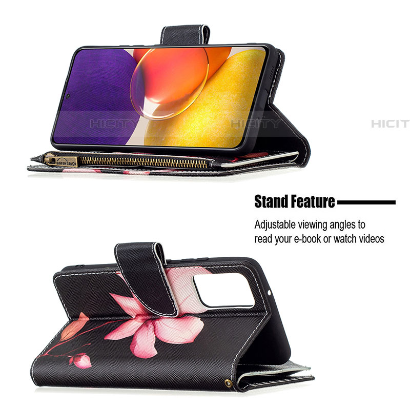 Custodia Portafoglio In Pelle Fantasia Modello Cover con Supporto B04F per Samsung Galaxy Quantum4 5G