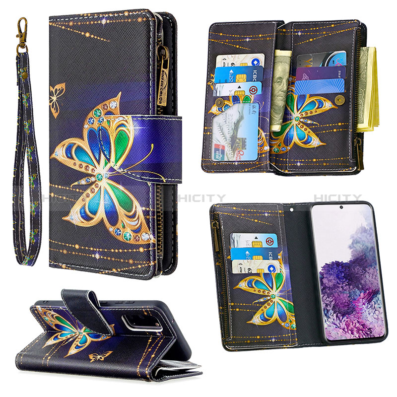 Custodia Portafoglio In Pelle Fantasia Modello Cover con Supporto B04F per Samsung Galaxy S20