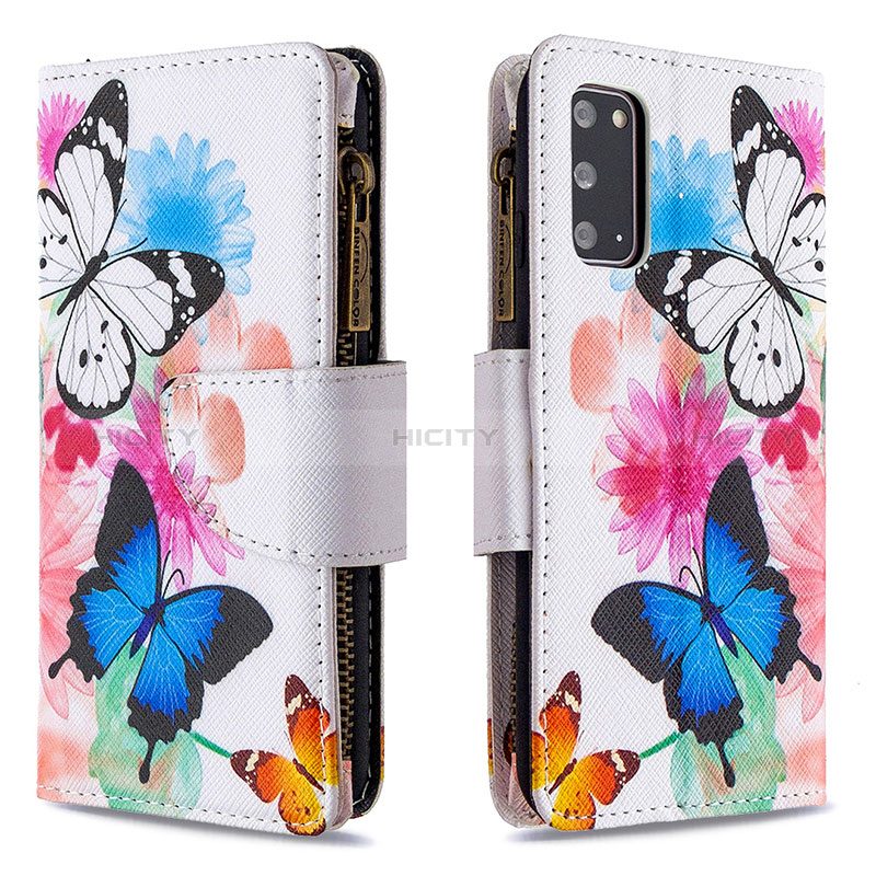 Custodia Portafoglio In Pelle Fantasia Modello Cover con Supporto B04F per Samsung Galaxy S20