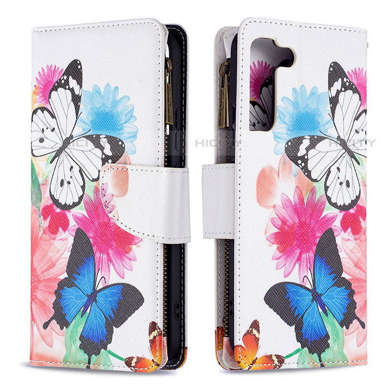 Custodia Portafoglio In Pelle Fantasia Modello Cover con Supporto B04F per Samsung Galaxy S21 5G