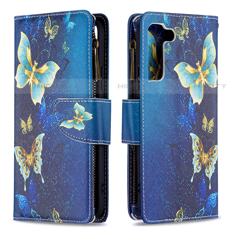 Custodia Portafoglio In Pelle Fantasia Modello Cover con Supporto B04F per Samsung Galaxy S21 Plus 5G