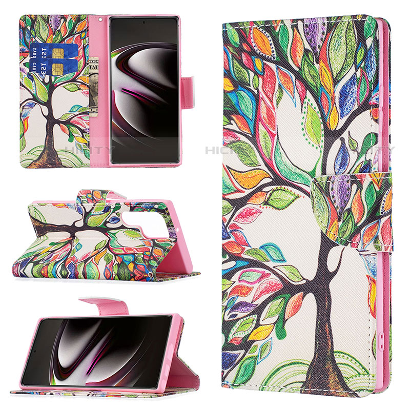 Custodia Portafoglio In Pelle Fantasia Modello Cover con Supporto B04F per Samsung Galaxy S21 Ultra 5G