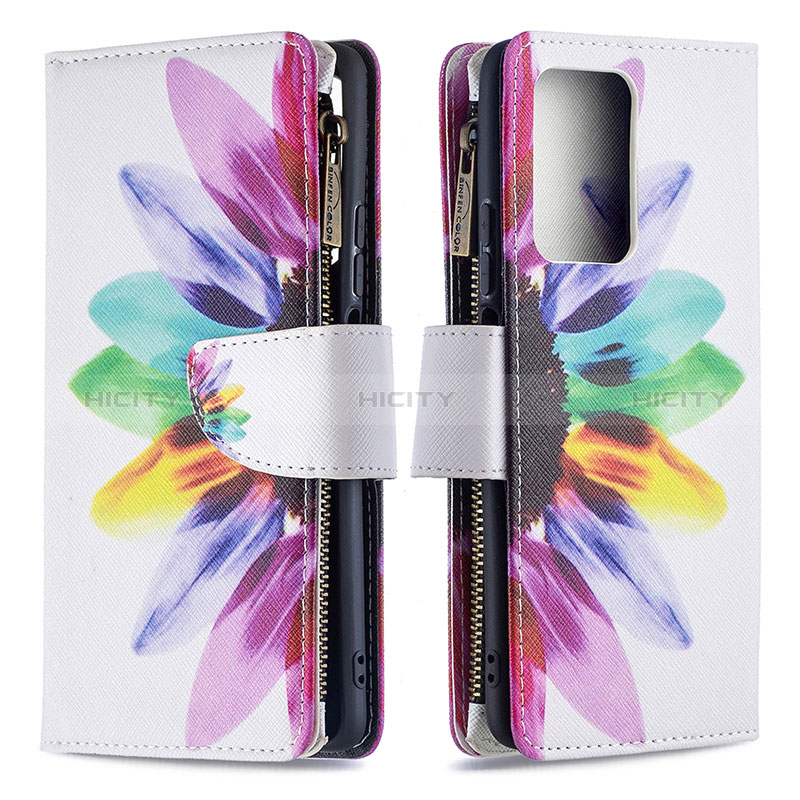 Custodia Portafoglio In Pelle Fantasia Modello Cover con Supporto B04F per Xiaomi Mi 11T Pro 5G Multicolore