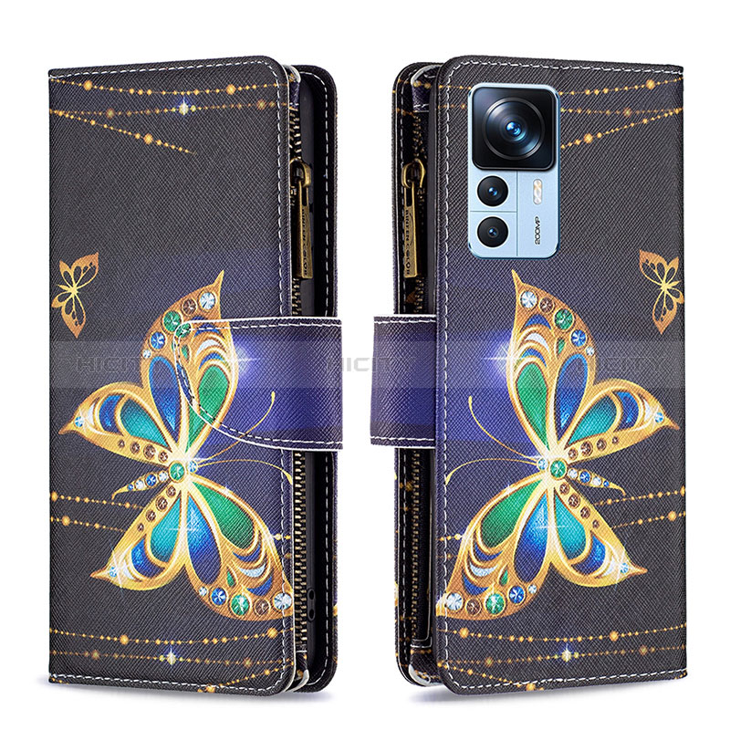 Custodia Portafoglio In Pelle Fantasia Modello Cover con Supporto B04F per Xiaomi Mi 12T 5G