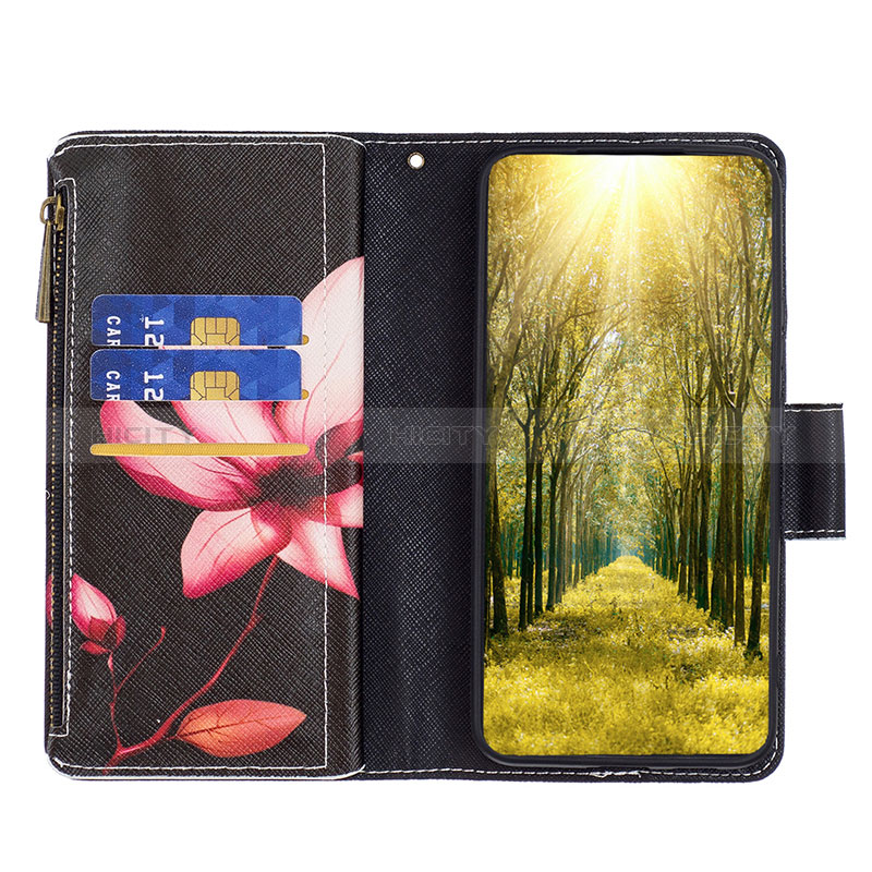 Custodia Portafoglio In Pelle Fantasia Modello Cover con Supporto B04F per Xiaomi Poco C50