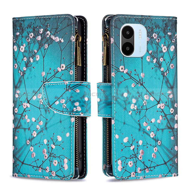 Custodia Portafoglio In Pelle Fantasia Modello Cover con Supporto B04F per Xiaomi Poco C50