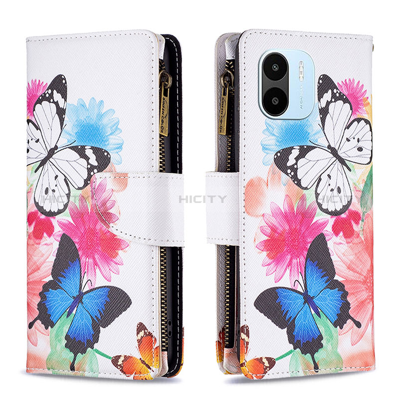 Custodia Portafoglio In Pelle Fantasia Modello Cover con Supporto B04F per Xiaomi Poco C50